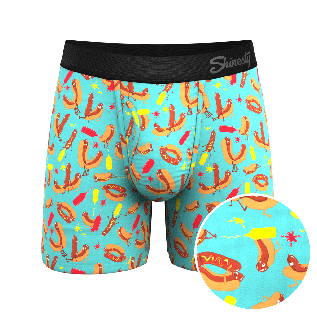 The Use a Condiment | Hot Dogs Ball Hammock® Pouch Underwear With Fly - Shinesty